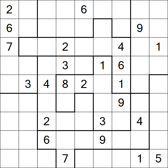 Jigsaw Sudoku - Difficile