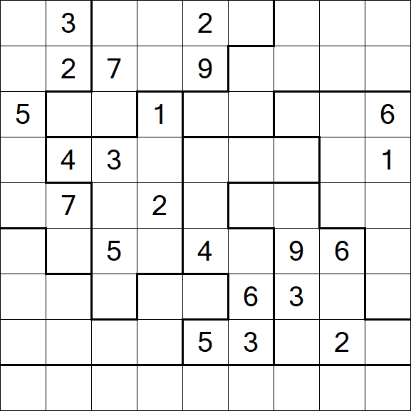 Jigsaw Sudoku - Difficile