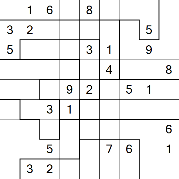 Jigsaw Sudoku - Difficile