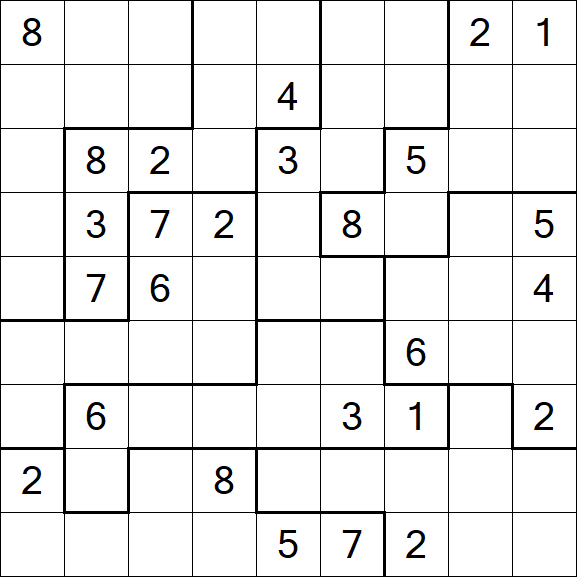 Jigsaw Sudoku - Difficile