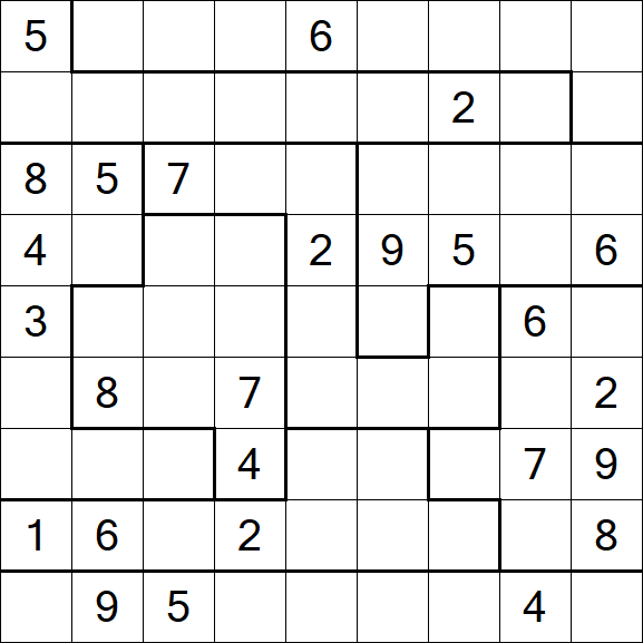 Jigsaw Sudoku - Difficile