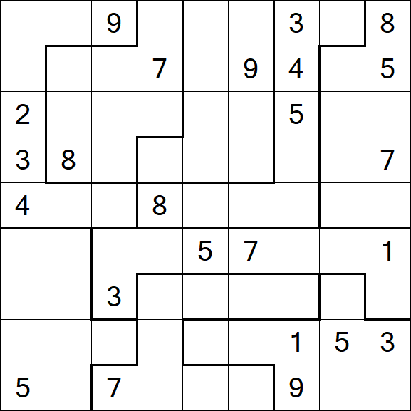 Jigsaw Sudoku - Difficile