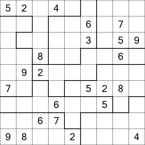 Jigsaw Sudoku - Difficile