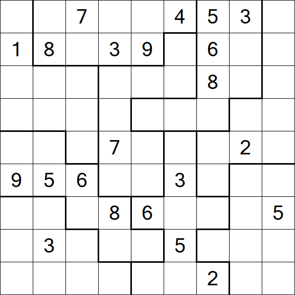 Jigsaw Sudoku - Difficile