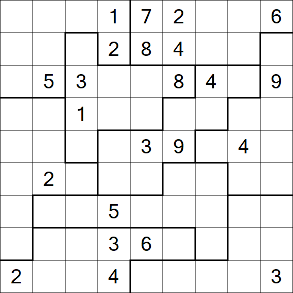 Jigsaw Sudoku - Difficile
