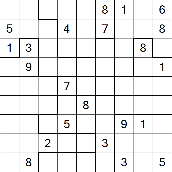 Jigsaw Sudoku - Difficile