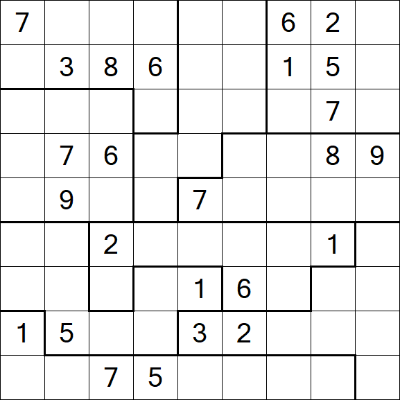 Jigsaw Sudoku - Difficile
