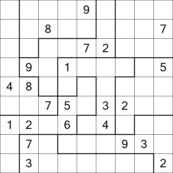 Jigsaw Sudoku - Difficile