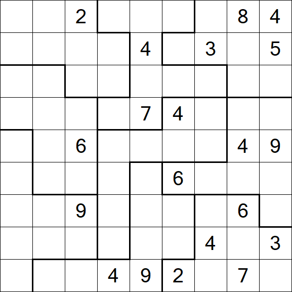 Jigsaw Sudoku - Difficile