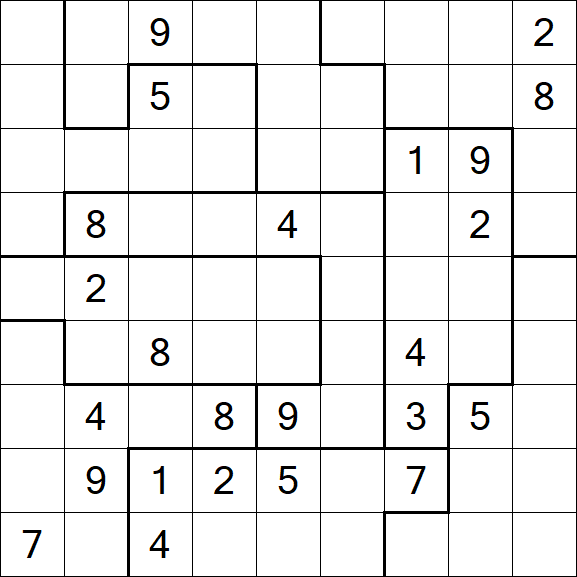 Jigsaw Sudoku - Difficile