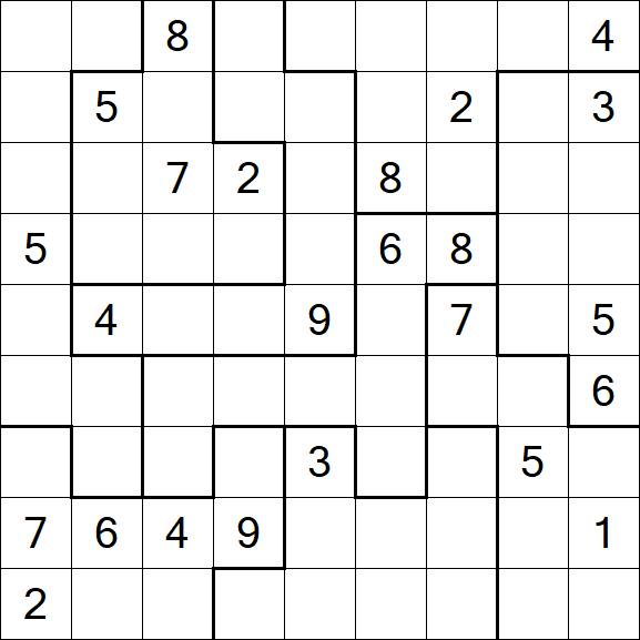 Jigsaw Sudoku - Difficile