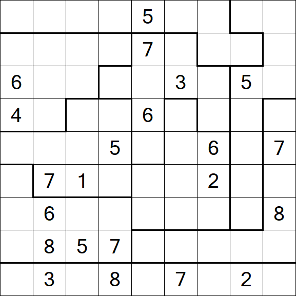 Jigsaw Sudoku - Difficile