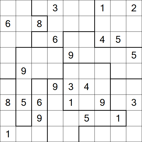 Jigsaw Sudoku - Difficile