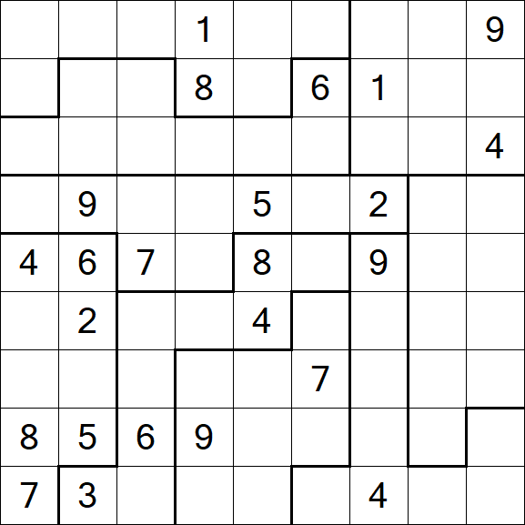 Jigsaw Sudoku - Difficile