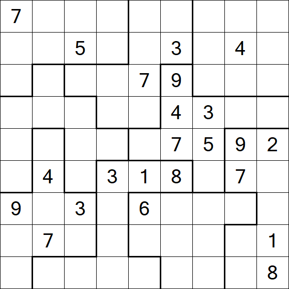 Jigsaw Sudoku - Difficile
