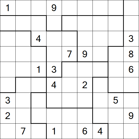 Jigsaw Sudoku - Difficile
