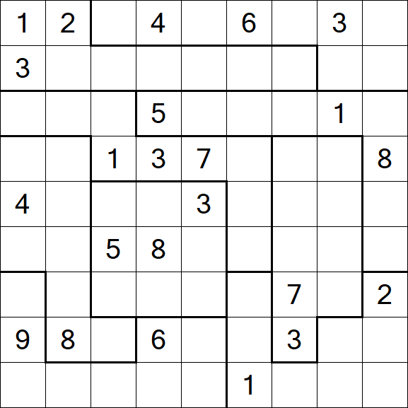 Jigsaw Sudoku - Difficile