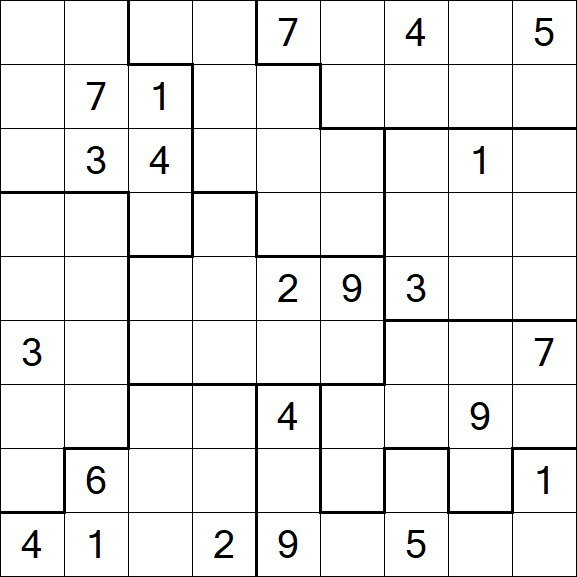 Jigsaw Sudoku - Difficile