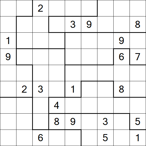 Jigsaw Sudoku - Difficile