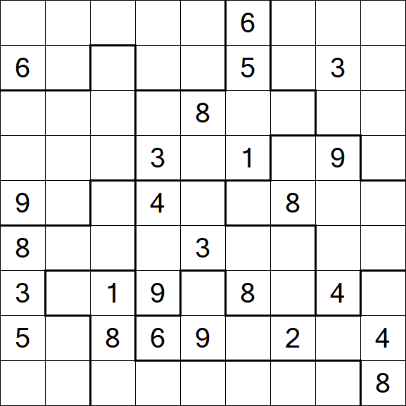 Jigsaw Sudoku - Difficile