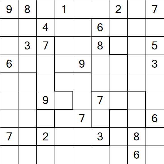 Jigsaw Sudoku - Difficile