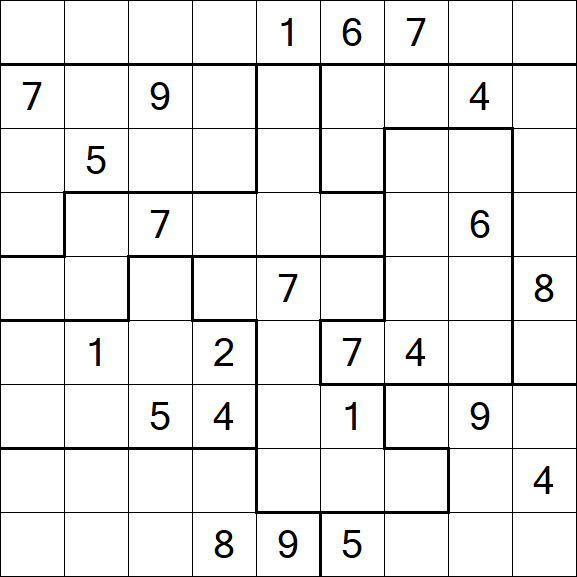 Jigsaw Sudoku - Difficile