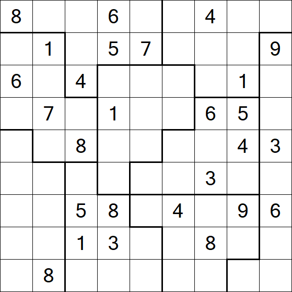 Jigsaw Sudoku - Difficile