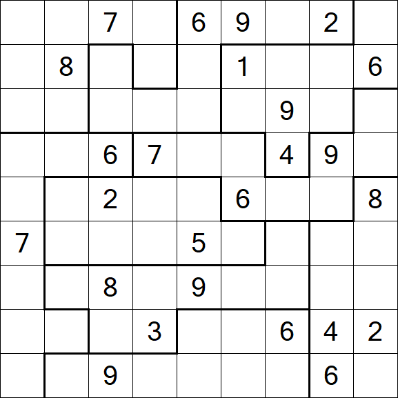 Jigsaw Sudoku - Difficile