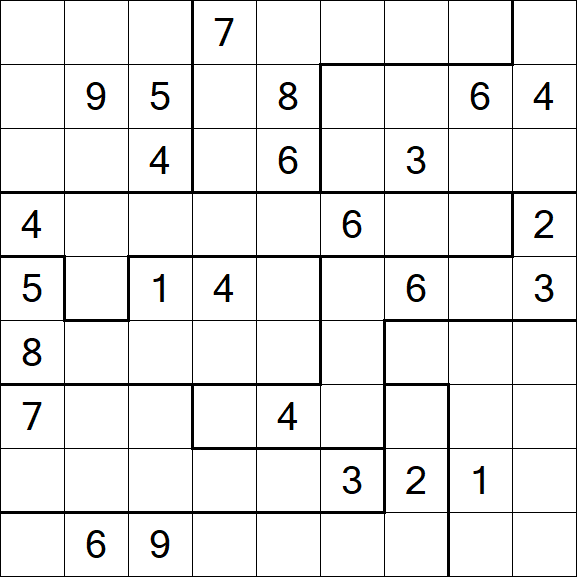 Jigsaw Sudoku - Difficile
