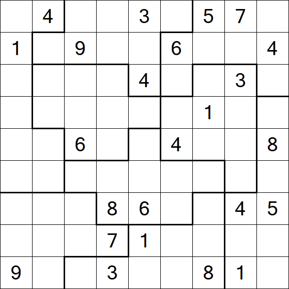 Jigsaw Sudoku - Difficile