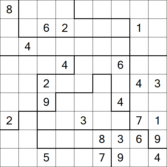 Jigsaw Sudoku - Difficile