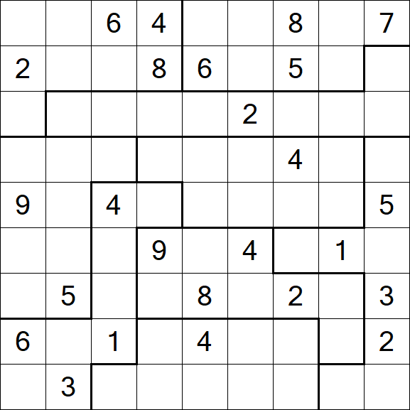 Jigsaw Sudoku - Difficile