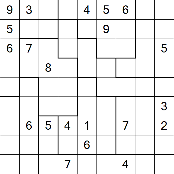 Jigsaw Sudoku - Difficile