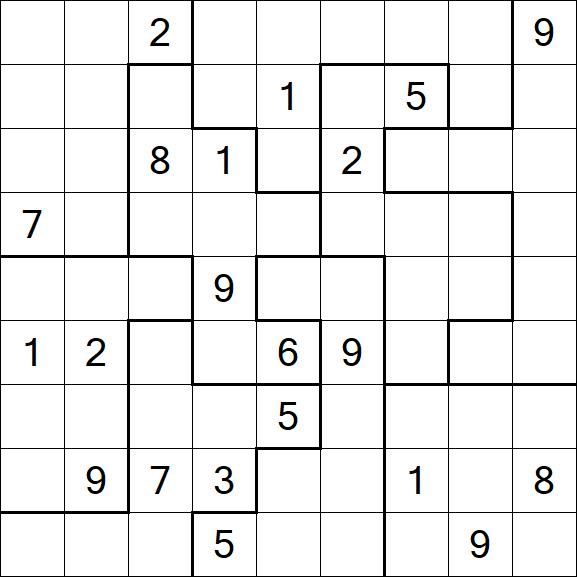 Jigsaw Sudoku - Difficile