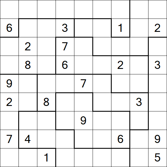Jigsaw Sudoku - Difficile