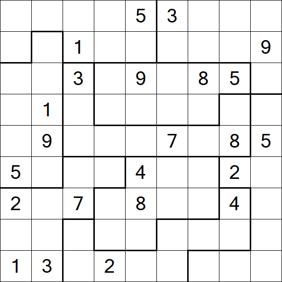 Jigsaw Sudoku - Difficile