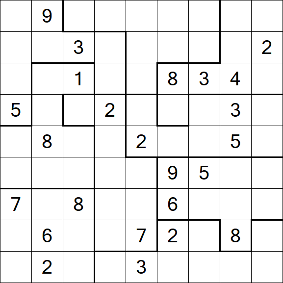 Jigsaw Sudoku - Difficile