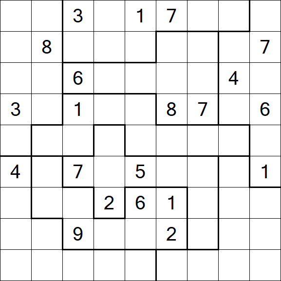 Jigsaw Sudoku - Difficile