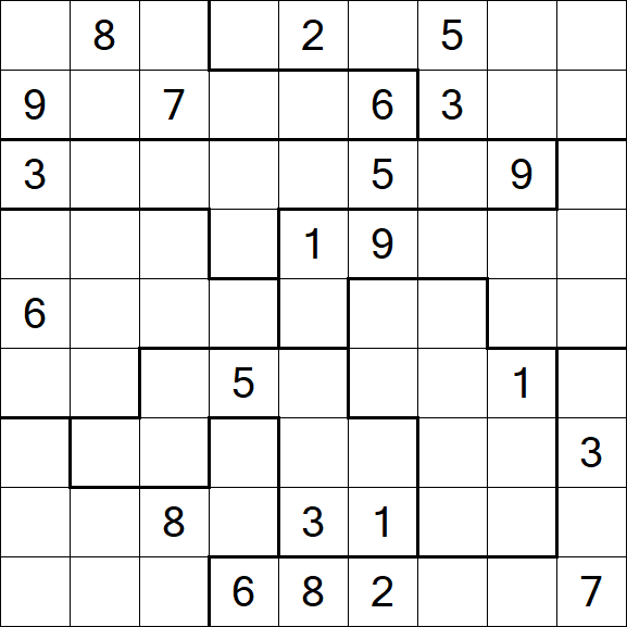 Jigsaw Sudoku - Difficile
