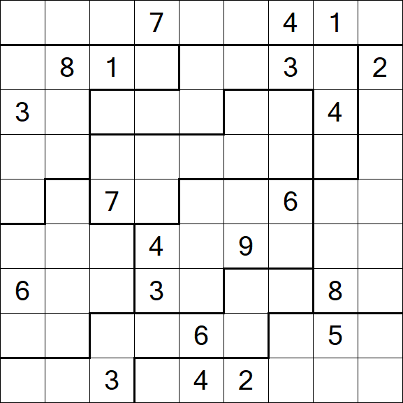 Jigsaw Sudoku - Difficile