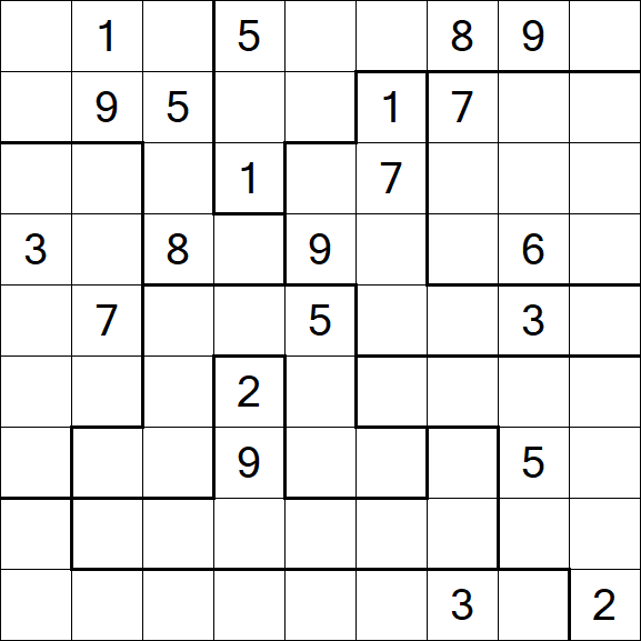 Jigsaw Sudoku - Difficile