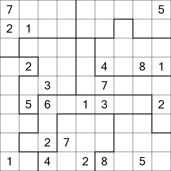Jigsaw Sudoku - Difficile