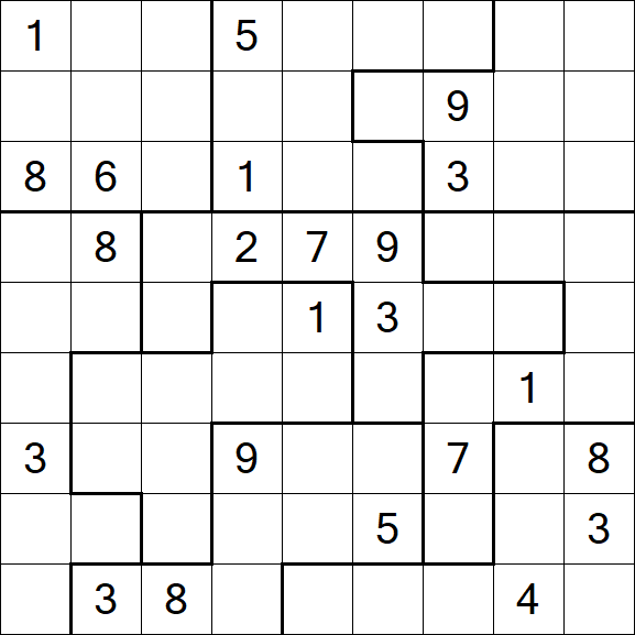 Jigsaw Sudoku - Difficile