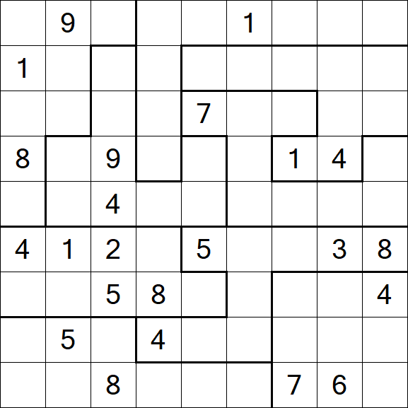 Jigsaw Sudoku - Difficile