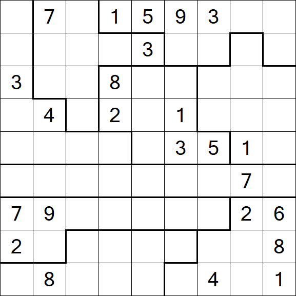 Jigsaw Sudoku - Hard
