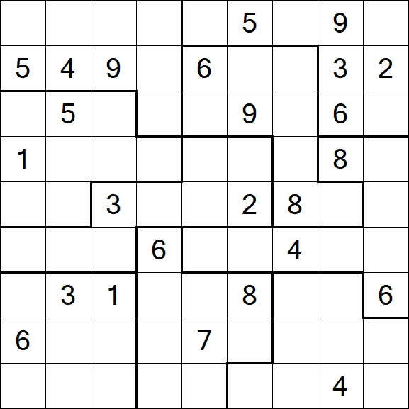 Jigsaw Sudoku - Difficile