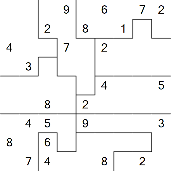 Jigsaw Sudoku - Difficile