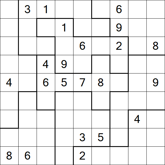Jigsaw Sudoku - Difficile