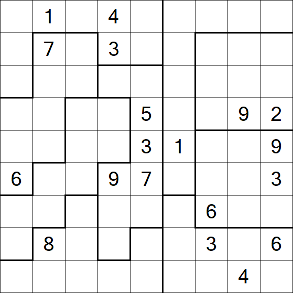 Jigsaw Sudoku - Difficile