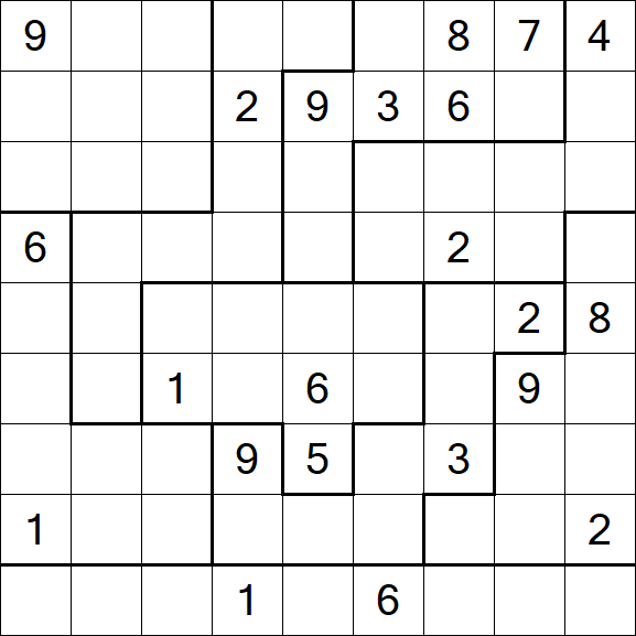 Jigsaw Sudoku - Difficile